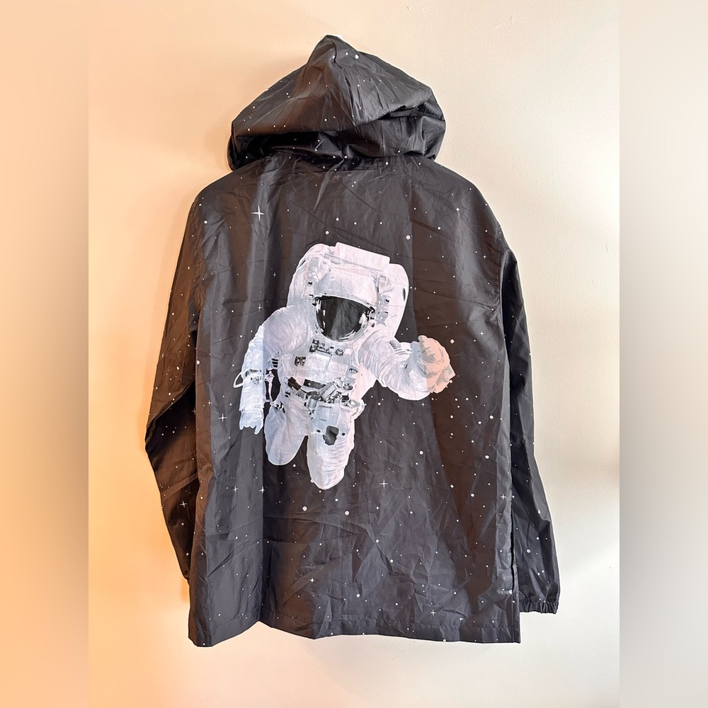 Hyper Space NASA Kennedy Space Center “Mission Space” Hooded Windbreaker Size M